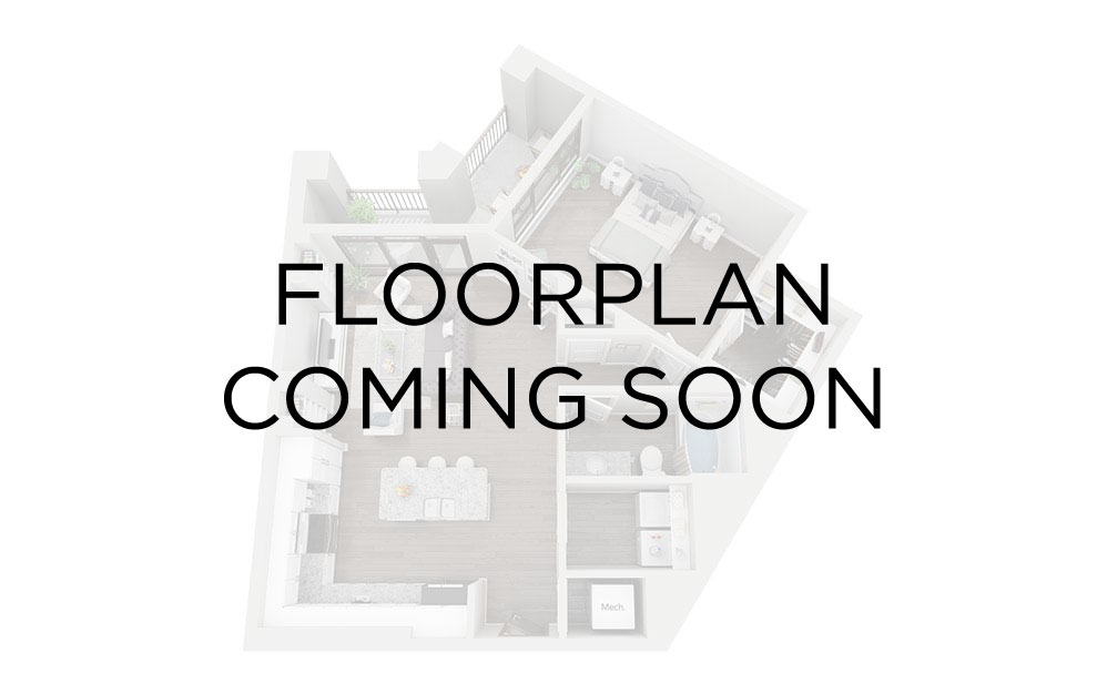 B3 - 2 bedroom floorplan layout with 2 bathrooms and 1157 square feet